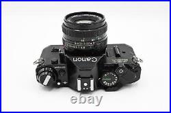 Black Canon AE-1 Program SLR Camera+50mm Lens Rare Beauty! Tested Fast Ship
