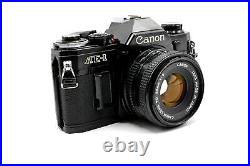 Black Canon AE1 AE-1 + 50mm f/1.8 or 2.0 Lens Manual Camera Kit Rare Beauty