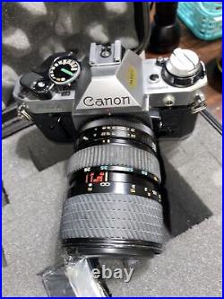 CANON AE-1 PROGRAM SLR 35mm Film Camera With 70mm Lens And Accessories Hard case