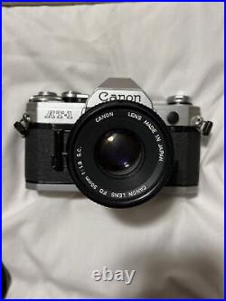 CANON AT-1 SLR 35mm Film Camera with 50mm f/1.8 Canon S. C. Lens Withstrap