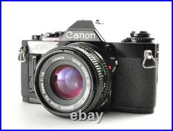 CANON AV-1 av-1 Black with NFD 50mm 11.8 Lens 35mm SLR FILM CAMERA /Near Mint