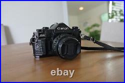 Canon A-1 35mm SLR Film Camera 50 mm Lens GREAT Condition