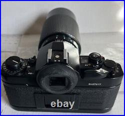 Canon A-1 A1 SLR 35mm Film Camera Black Body Zoom Lens 70-210mm