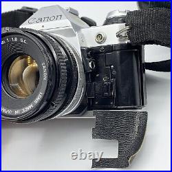 Canon AE-1 Program 35mm SLR Film Camera FD 50mm F1.8 Lens Speedlite 380EX Tested