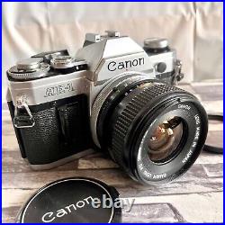 Canon AE-1 SLR Film Camera with Canon Lens FD 28mm F2.8 s. C! From Japan