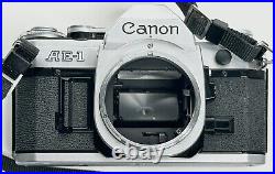 Canon AE-1 with 50mm 1.8 Lens 35mm Film SLR Camera With BATTERY TESTED WORKS