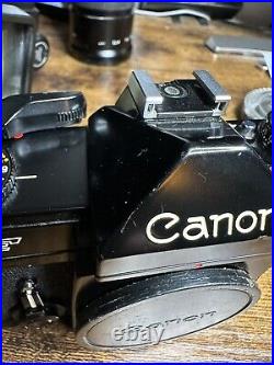 Canon EF Film Camera with 2 Lenses /Filters/Flash/Hard Case+ MoreREAD