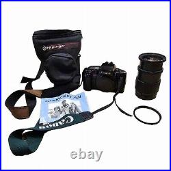Canon EOS Elan 35mm SLR Film Camera +Tamron AF Aspherical 28-200mm 71DE Lens Bag