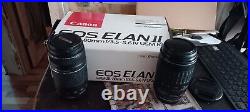 Canon EOS Elan IIE 35mm SLR Film Camera with 28-80 lens Kit With Box And Papers
