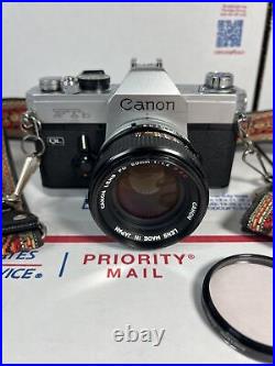 Canon FTb QL 35mm SLR Film Camera +50mm FD 1 1.4 S. S. C Lens -SAME DAY -WARRANTY