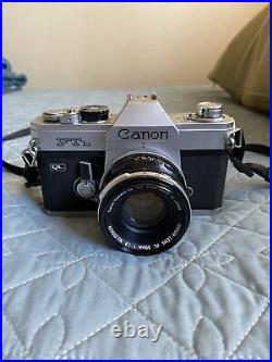 Canon FTb QL 35mm SLR Film Camera with 50mm F/1.8 Fast Prime Lens