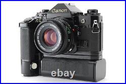 EXC+3 Canon A-1 SLR Film Camera withNFD 50mm F1.8 Lens & Motor Drive Japan #ADFA