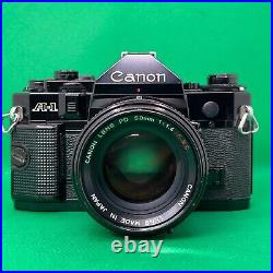 EXT Canon A-1 SLR Film Camera with Lens FD 50mm F/1.4 S. S. C. From Japan B013