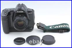 Exc+5 withStrap CANON EOS 1N BP-E1 Film Camera & EF 50mm 1.8 II Lens From JAPAN