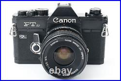 Excellent++ Canon FTb Black SLR 35mm Film Camera with 35mm Lens from Japan