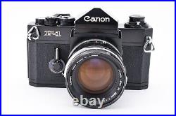Late MINT Canon New F-1N Eyelevel 35mm SLR Film Camera + Exc 5 FL 50mm f/1.4