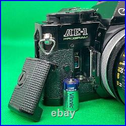 MINT Canon AE-1 PROGRAM SLR Film Camera with Lens FD 50mm F/1.4 S. S. C. Japan