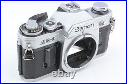N MINT Canon AE-1 Silver 35mm Film Camera SLR New FD 50mm f1.8 Lens From JAPAN