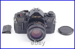 Near MINT Canon A-1 Black 35mm SLR film Camera new fd lens 50mm f/1.4 JAPAN