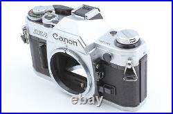 Near MINT Canon AE-1 35mm SLR Film Camera Silver NEW FD 28mm f/2.8 Lens JAPAN