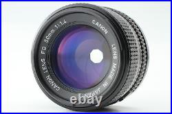 Near MINT Canon AE-1 Black 35mm Film SLR NFD New FD 50mm f/1.4 Lens From JAPAN