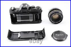Near MINT Canon AE-1 Black 35mm SLR Film Camera + FD 50mm f/1.8 S. C. Lens