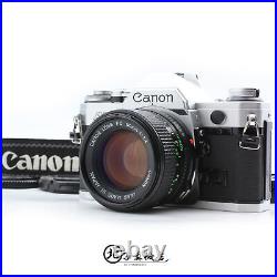 Near MINT Canon AE-1 silver 35m Film Camera Body NEW FD 50mm f1.4 Lens JAPAN