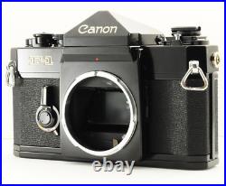 Near Mint Canon F-1 35mm SLR Film Camera Black Body Japan #2097