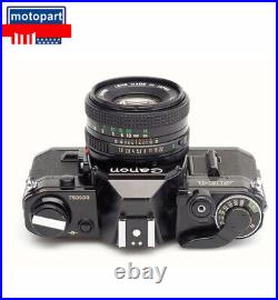 Retro SLR Camera Canon AE-1 Film Black + 50mm f/1.8 Lens and Battery
