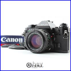 Top MINT Canon AE-1 Program black 35mm film Camera NEW FD 50mm f1.4 Lens JAPAN