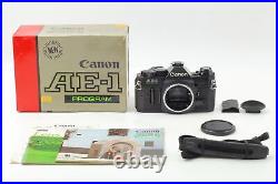 Top MINT in BOX Canon AE-1 Program Black 35mm film Camera body From JAPAN