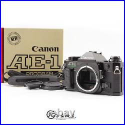 Top MINT in BOX Canon AE-1 Program black SLR 35mm film Camera body From JAPAN