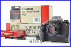 Unused Canon NEW F-1 AE Finder 35mm Film Camera NFD 50mm f1.4 Lens From JAPAN